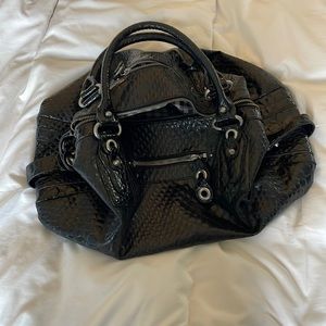 Jessica Simpson Snakeskin Black Purse